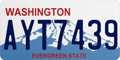 WA license plate AYT7439