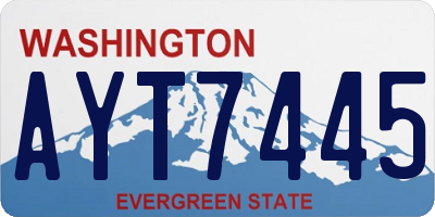 WA license plate AYT7445