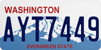 WA license plate AYT7449