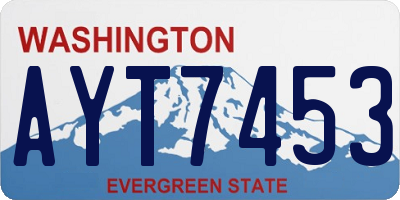 WA license plate AYT7453