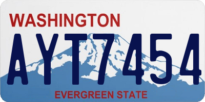 WA license plate AYT7454