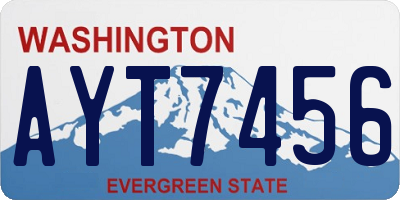WA license plate AYT7456