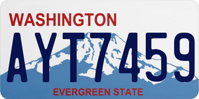 WA license plate AYT7459
