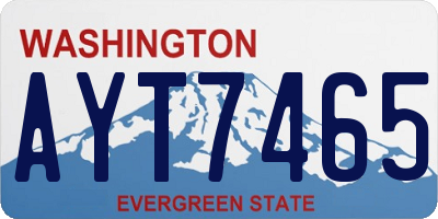 WA license plate AYT7465