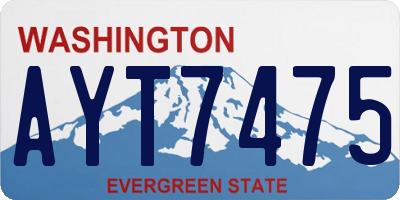 WA license plate AYT7475