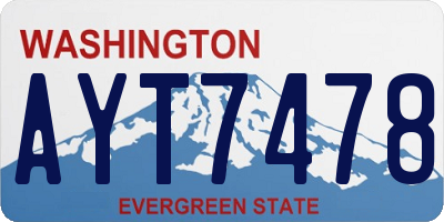 WA license plate AYT7478
