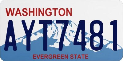 WA license plate AYT7481