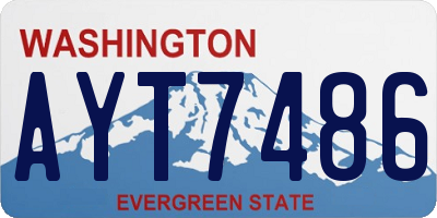 WA license plate AYT7486