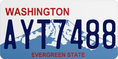 WA license plate AYT7488