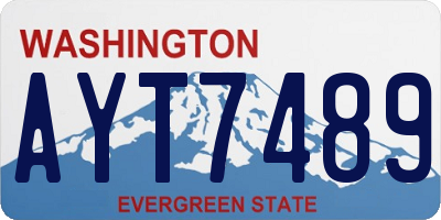 WA license plate AYT7489