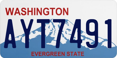 WA license plate AYT7491