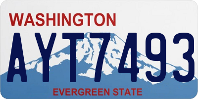 WA license plate AYT7493