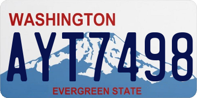 WA license plate AYT7498