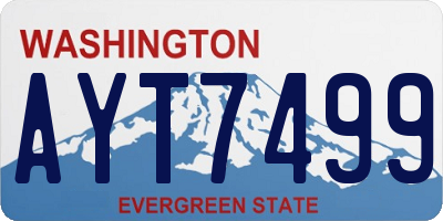 WA license plate AYT7499