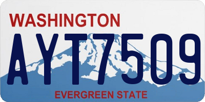 WA license plate AYT7509