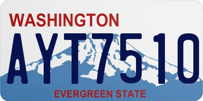 WA license plate AYT7510