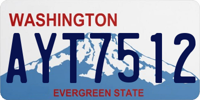 WA license plate AYT7512