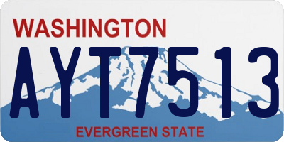 WA license plate AYT7513