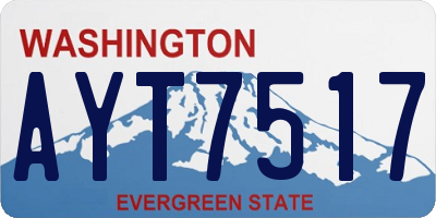 WA license plate AYT7517
