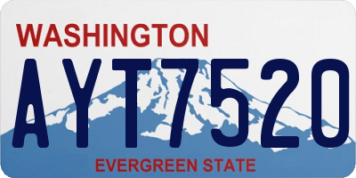 WA license plate AYT7520