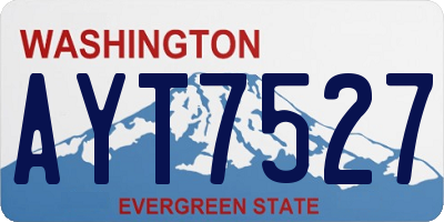 WA license plate AYT7527