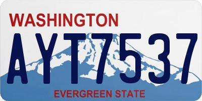 WA license plate AYT7537