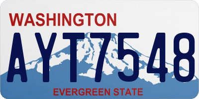 WA license plate AYT7548