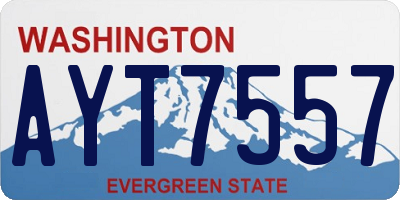 WA license plate AYT7557