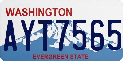 WA license plate AYT7565