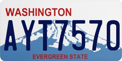 WA license plate AYT7570