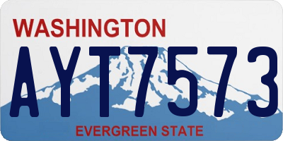 WA license plate AYT7573