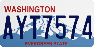 WA license plate AYT7574