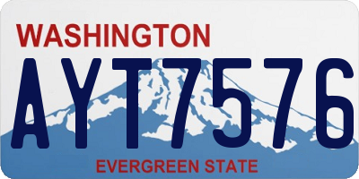 WA license plate AYT7576