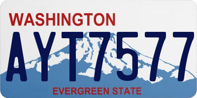 WA license plate AYT7577