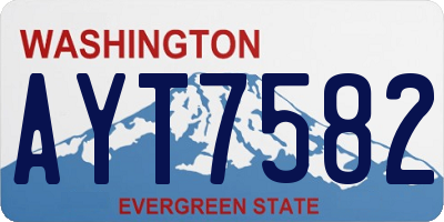 WA license plate AYT7582