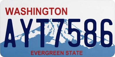 WA license plate AYT7586