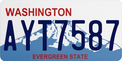 WA license plate AYT7587