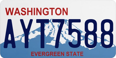 WA license plate AYT7588