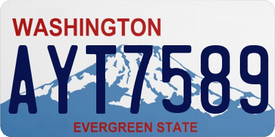 WA license plate AYT7589