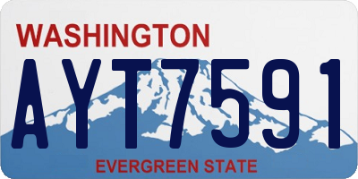 WA license plate AYT7591