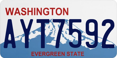 WA license plate AYT7592