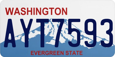 WA license plate AYT7593