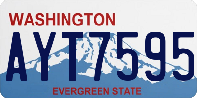WA license plate AYT7595