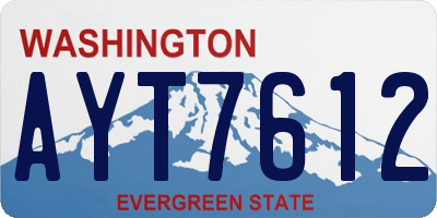 WA license plate AYT7612