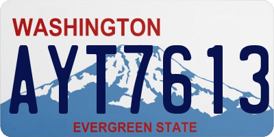 WA license plate AYT7613