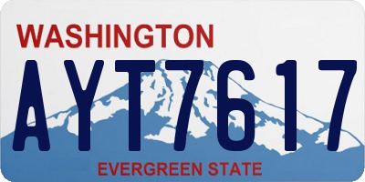WA license plate AYT7617