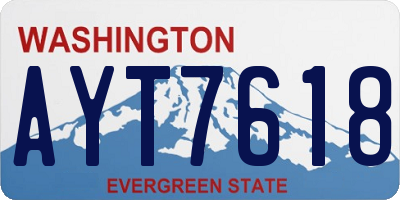 WA license plate AYT7618
