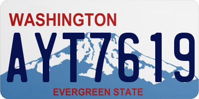 WA license plate AYT7619