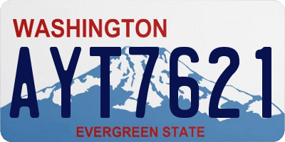 WA license plate AYT7621