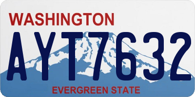 WA license plate AYT7632